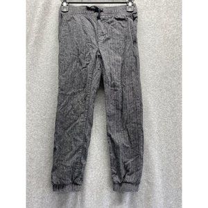 Old Navy Boys Jogger Pants Elastic Waist Stretch Gray Herringbone Size M (8)
